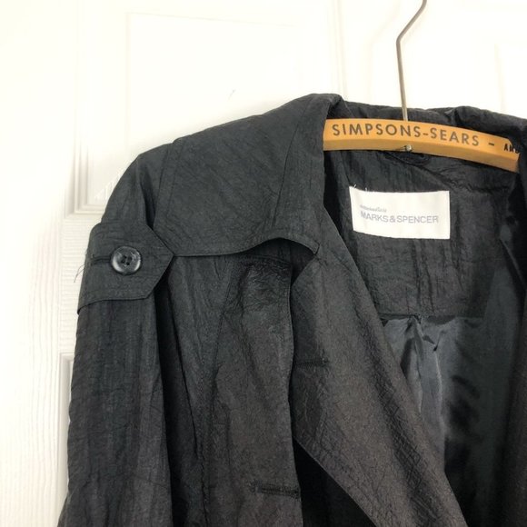 Marks & Spencer Black Trench Coat - Picture 5 of 8